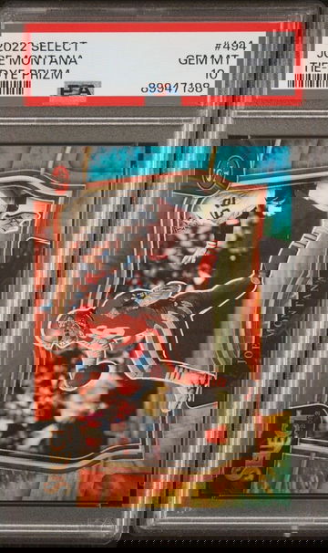 2022 Select Joe Montana Tie Dye Field Level Prizm /25 PSA 10 Gem MT 49ers HOF