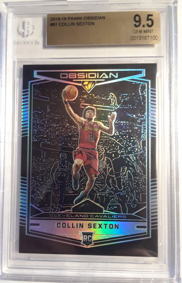 Collin Sexton 2018-19 Obsidian Silver Prizm Rookie Card BGS 9.5 Gem Mint #81.