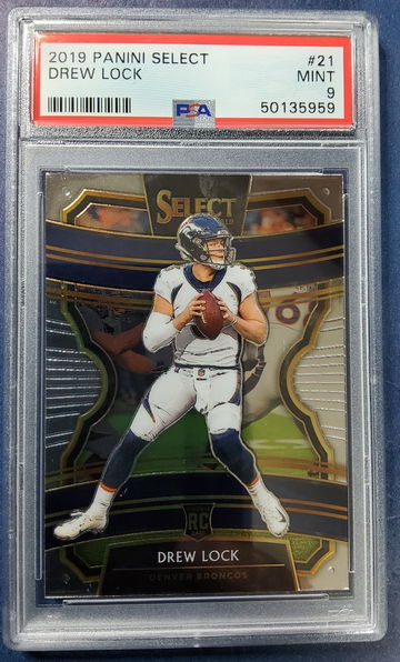 2019 drew lock select rookie psa mint 9