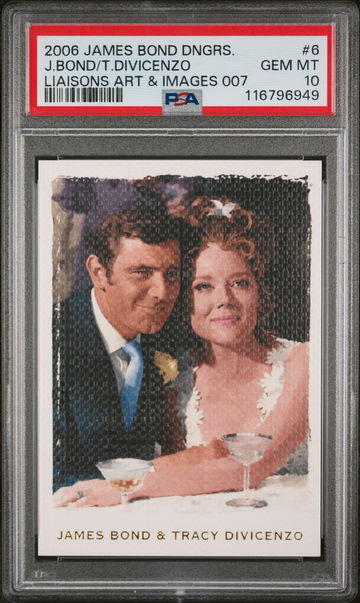 2006 Liaisons Art & Images #6 James Bond & Tracy DiVicenzo /375 PSA 10