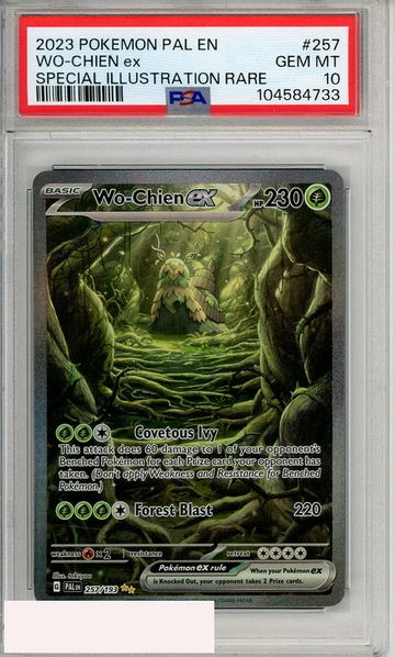 2023 POKEMON PAL EN-PALDEA EVOLVED WO-CHIEN EX #257 SIR PSA 10 GEM MT
