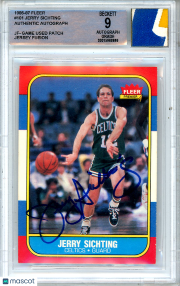 1986 Fleer Jerry Sichting #101 BGS Authentic BAS Auto 9