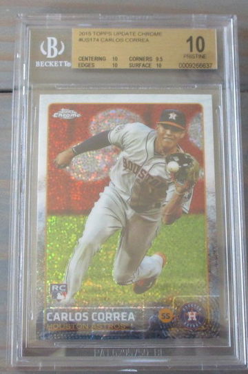 Carlos Correa SP RC 2015 Topps Chrome Update #US174 BGS 10