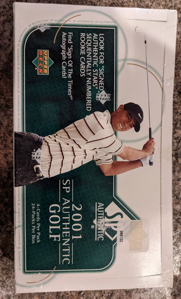 2001 SP Authentic Golf Sealed Hobby Box Tiger Woods Rookie Auto