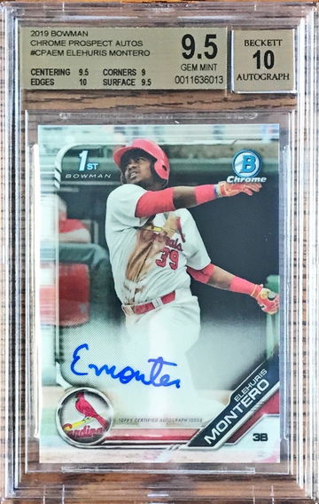 2019 Bowman Chrome Elehuris Montero Auto #CPAEM BGS9.5