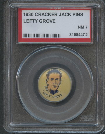 1930 Cracker Jack Pins Lefty Grove PSA 7 NM