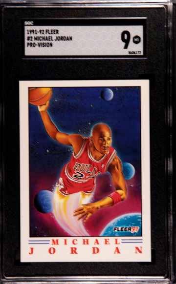 1991-92 Fleer #2 Michael Jordan Pro Vision SGC 9
