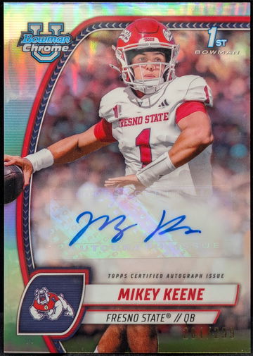 2024 Bowman University Chrome Auto Refractor #PA-MKE Mikey Keene /299