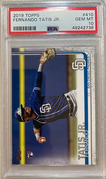 Fernando Tatis Jr. 2019 Topps 410 RC PSA 10