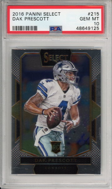 2016 Panini Select 215 Dak Prescott Field Level PSA 10 Rookie RC