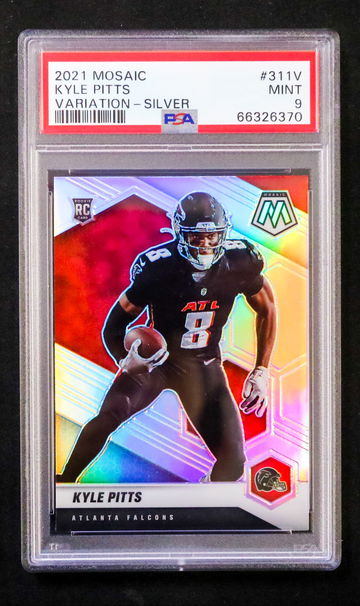 2021 Panini Mosaic - Kyle Pitts - Rookie Variation Silver Prizm PSA 9 Mint