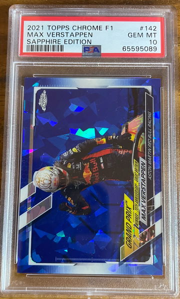 2021 TOPPS CHROME F1 SAPPHIRE MAX VERSTAPPEN #143 PSA 10 GEM MINT