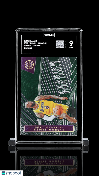 2021 Panini Illusions LeBron James #2 Emerald TAG 9