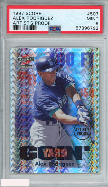 1997 SCORE ALEX RODRIGUEZ #507 ARTISTS PROOF SEATTLE MARINERS PSA 9 MINT
