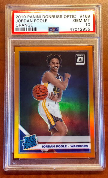 2019 Optic Orange Jordan Poole PSA 10