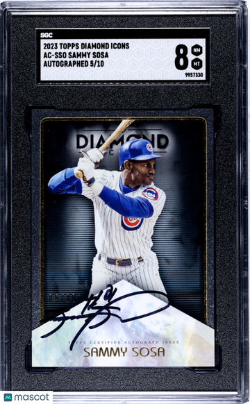 2023 Topps Diamond Icons Sammy Sosa #AC-SSO Autograph SGC 8