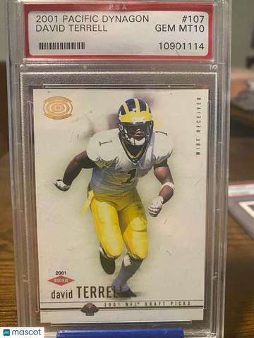 2021 Pacific David Terrell #107 Rookie PSA 10