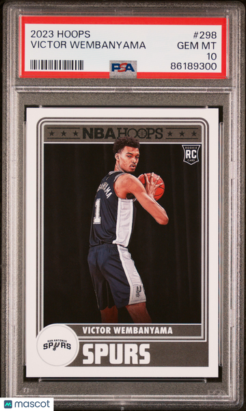 2023 Panini NBA Hoops Victor Wembanyama Tribute RC Rookie #298 PSA 10