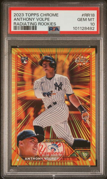 2023 Topps Chrome Radiating Rookie Anthony Volpe #RR18 PSA 10