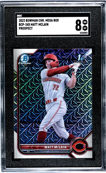 2022 Bowman Chrome Mega Box #BCP-245 Matt Mclain Prospect SGC 8