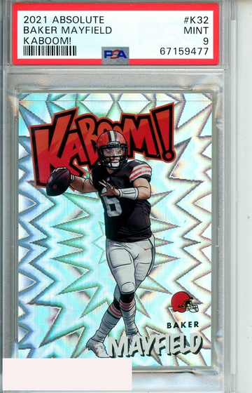2021 PANINI ABSOLUTE KABOOM! BAKER MAYFIELD #K32 PSA 9 MINT