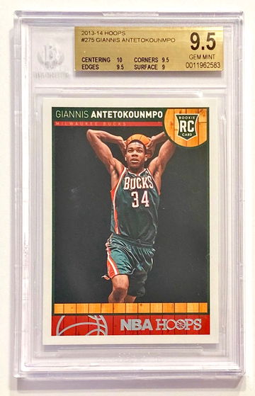 2013-14 Panini Hoops Giannis Antetokounmpo #275 Rookie BGS 9.5