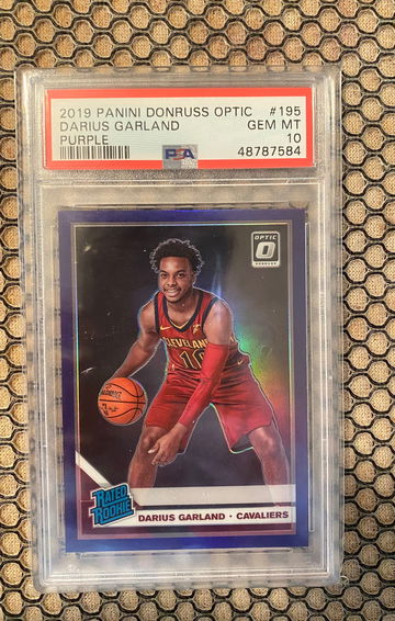 2019 Panini Donruss Optic Darius Garland Purple 195 PSA 10 rookie