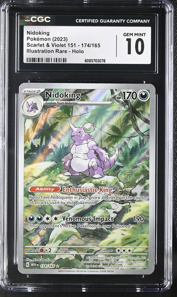 2023 Pokémon Scarlet & Violet 151 Illustration Rare Nidoking #174/165 CGC 10