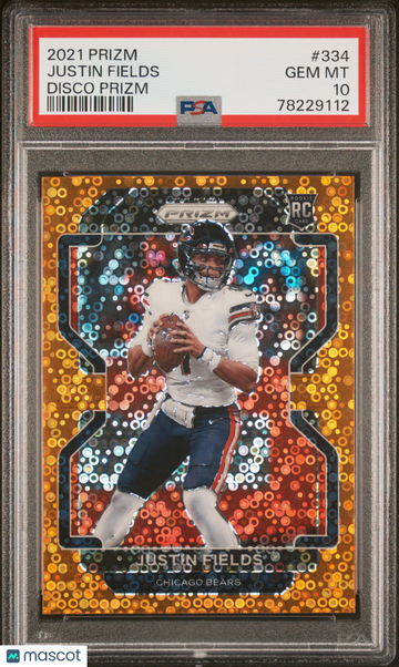 2021 Panini Prizm Justin Fields #334 Disco PSA 10