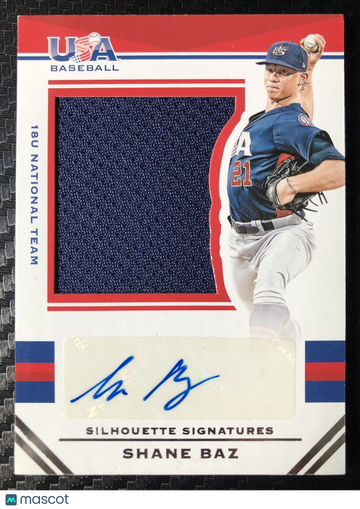 Shane Baz 2017 USA Baseball Stars & Stripes Jersey Patch 79/199 #33 Autograph