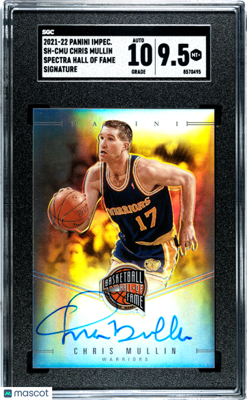 2021 Panini Impeccable Chris Mullin #SH-CMU Spectra Hall Of Fame SIG. SGC 9.5 Auto 10