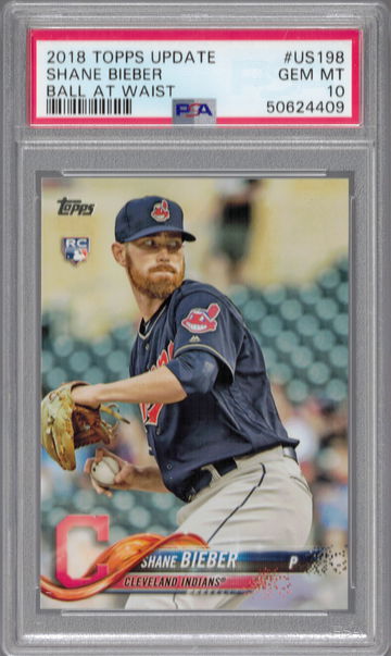 2018 Topps Update Shane Bieber PSA 10