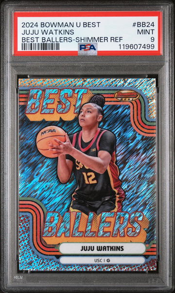 2024 Bowman U Best Best Ballers Shimmer Refractor Juju Watkins #BB24 PSA 9