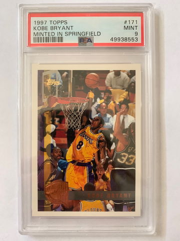 1997 Topps Kobe Bryant MINTED IN SPRINGFIELD #171