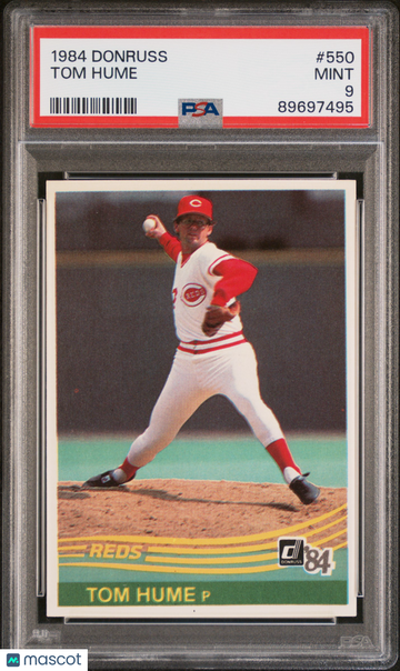 1984 Donruss Tom Hume #550 PSA 9
