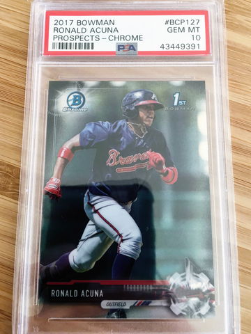 2017 Bowman Chrome Ronald Acuna PSA 10 BCP127