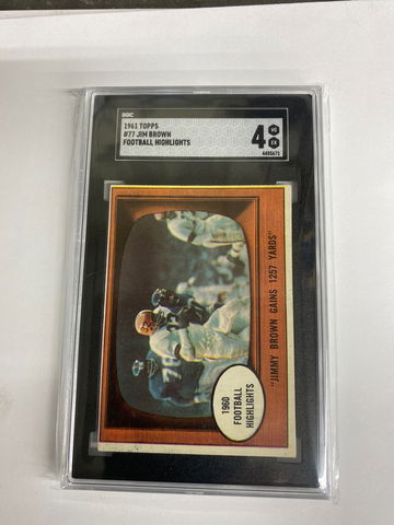1961 Topps #77 Jim Brown Football Highlights