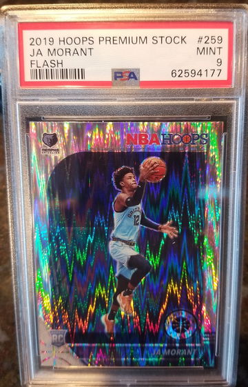 2019-20 Hoops Premium Ja Morant Lay-Up Variation #259 Flash PSA 9 Mint Rookie SP SSP RC 📈🔥