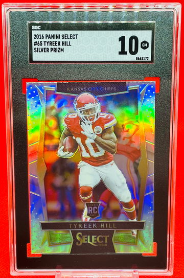 TYREEK HILL 2016 Panini Select #65 Silver Prizm SGC 10 GEM MINT Rookie