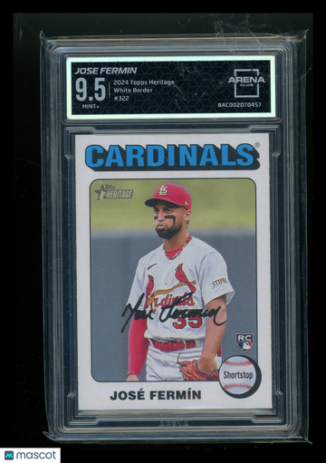 1993 2023 Topps Heritage White Border José Fermín #322 RC Arena Club 9.5