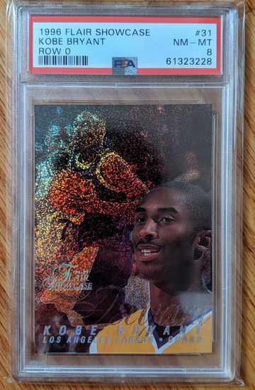 2016-17 Flair Showcase Kobe Bryant Row 0 PSA 8