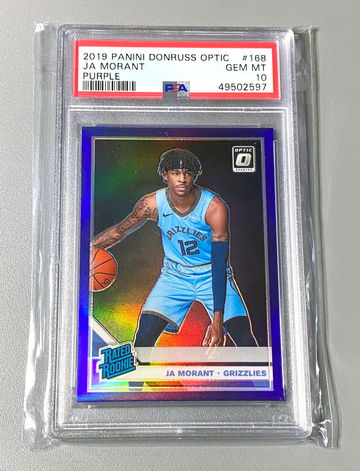 2019 Ja Morant Optic Purple Holo PSA 10