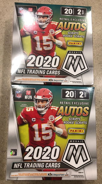2020 mosaic football mega box lot 2