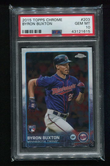 2015 TOPPS CHROME BRYON BUXTON RC SP PSA 10 GEM MINT