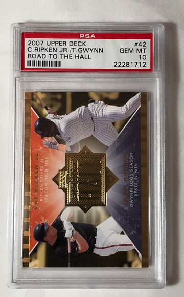 2007 UPPER DECK  C. RIPKEN JR./T. GWYNN  #42 GEM-MT 10