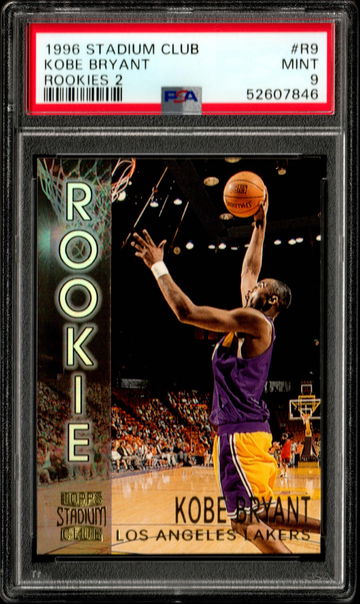 Kobe Bryant 1996 Stadium Club #R9 ROOKIE RC PSA 9 Mint