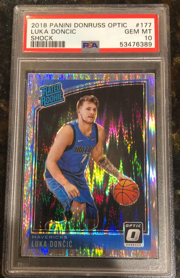 2018 Panini Donruss Optic Shock Luka Doncic PSA 10