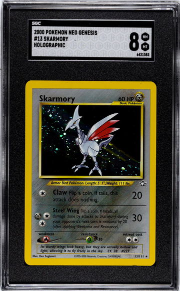 2000 Pokemon Neo Genesis #13 Skarmory Holographic SGC 8