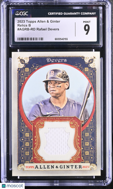 2023 Topps Allen & Ginter Rafael Devers #AGRB-RD Relics B CGC 9