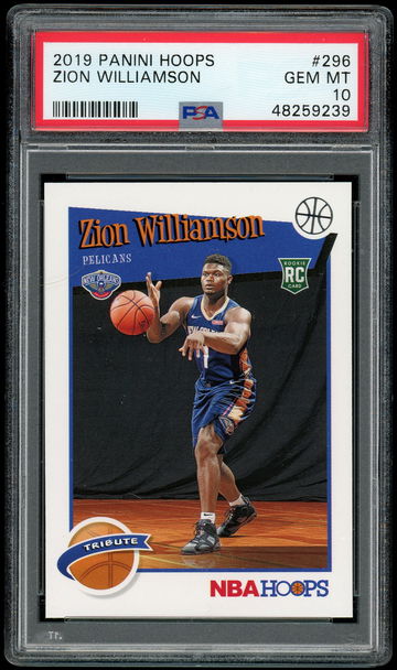 2019 Hoops #296 Zion Williamson PSA 10